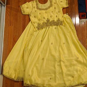 Bright yellow Lehenga